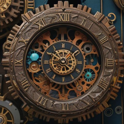 A lucky item after clock repair, a vintage clock with intricate gears exposed, shimmering in soft light, surrounded by lucky charms and trinkets, warm and inviting atmosphere, craftsmanship details visible, whimsical and charming scene, 4k