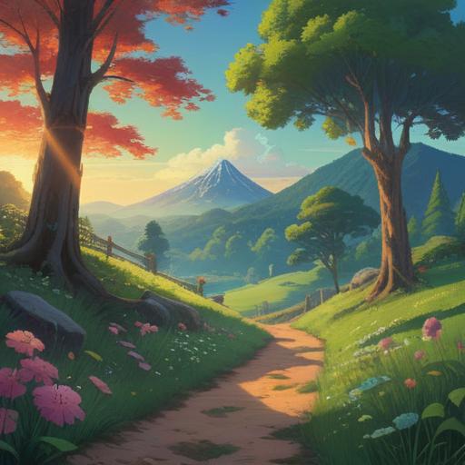 A tranquil scene depicting a serene landscape, a beautiful four-leaf clover glowing softly in the sunlight, surrounded by calming elements like a gentle flowing river and blooming flowers, a sense of balance and peace, harmonious colors blending together, inviting ambiance, symbolizing luck and emotional harmony, 4k