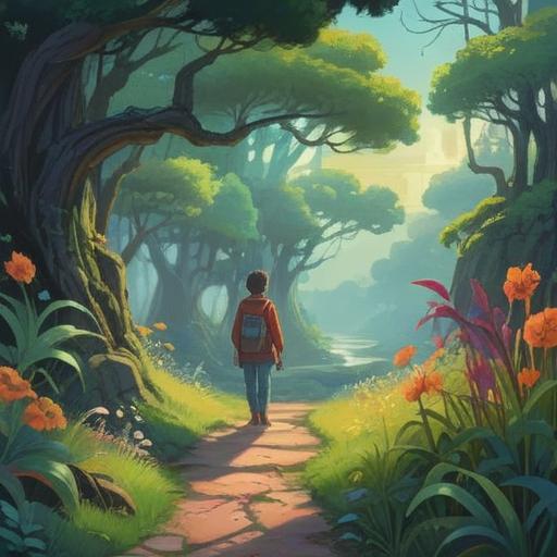 A serene landscape depicting two identical figures standing on a winding path, surrounded by ethereal light, symbolic connection, spiritual journey, reflection and introspection, soft glowing aura, harmonious elements, conveying the essence of spiritual meaning in recognizing similar souls, 4k