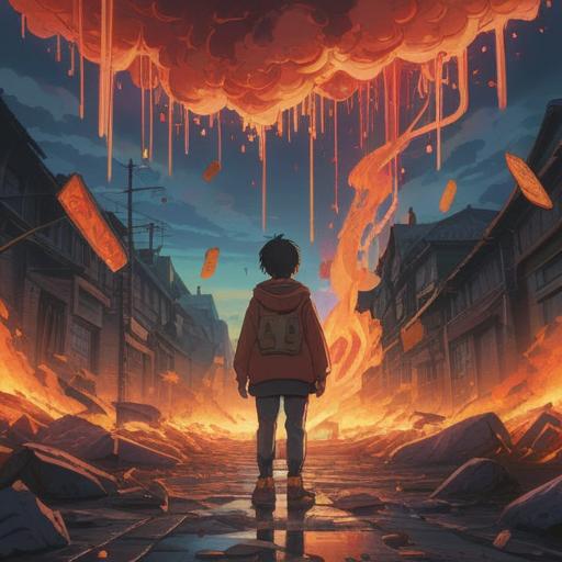 A dramatic scene capturing the moment after witnessing an accident, a person holding a lucky charm tightly in their hand, the expression of shock and determination on their face, blurred background depicting an accident site, hints of emergency responders in action, contrasting emotions of fear and hope, warm sunlight breaking through dark clouds, vibrant colors to symbolize recovery and luck, 4k