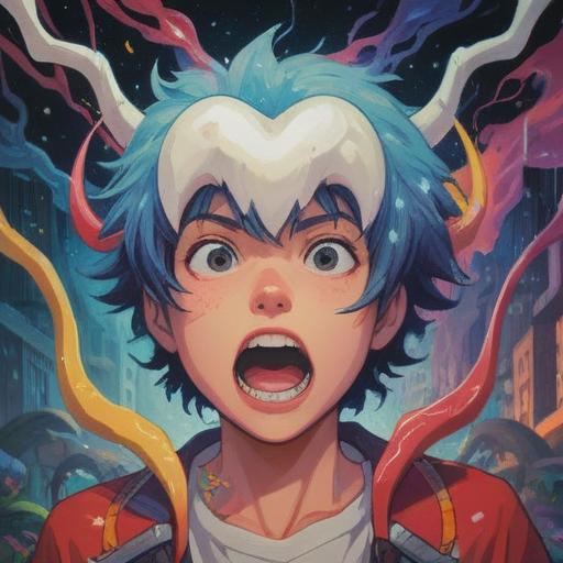 A symbolic representation of a tooth filling being dislodged, vibrant imagery, illuminating spiritual energy, metaphysical connections, depicting positive transformation, serene expressions, mystical elements, rich colors, 4k