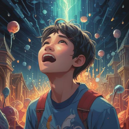 A mystical illustration depicting a person experiencing tooth sensitivity, surrounded by ethereal symbols, ethereal light shining down, a serene and reflective expression, hints of energy flow around the mouth area, spiritual symbols representing messages from the body, soft and soothing colors, dreamy atmosphere, clear connection to spirituality, 4k