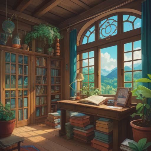 A serene landscape depicting a collection of diverse objects neatly organized, harmonious arrangement of items such as books, plants, and stationery, soft natural lighting highlighting the scene, inviting and tranquil atmosphere, attention to detail in each object, sense of order and clarity, 4k