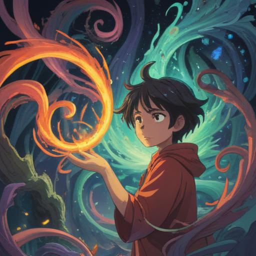 A spiritual representation of cutting a finger on paper, symbolic of emotional pain and awakening, depicted with ethereal light, swirling energies around the finger, delicate and fragile atmosphere, transformative experience, vivid colors representing emotions, 4k