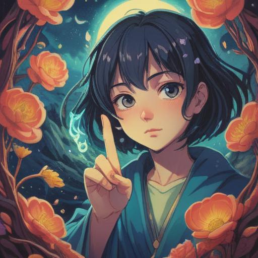 A symbolic illustration depicting the spiritual significance of cutting a finger with paper, ethereal atmosphere, gentle light emanating from the cut, visual metaphors representing growth and transformation, serene background with soft nature elements, calm color palette, 4k