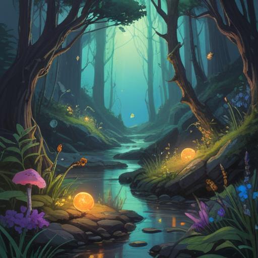 A mystical scene depicting a lucky stone glowing softly, surrounded by dead bees, nature’s elements intertwining with a sense of tranquility, ethereal light illuminating the stone, intricate patterns on the stone surface, symbolic presence of the bees, a serene forest background, conveying the connection between life and death, 4k