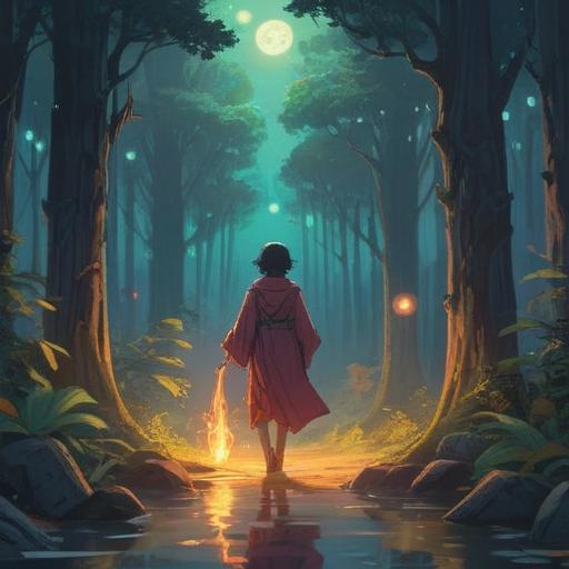 A mystical scene depicting a serene spirit appearing before a person at the moment of transition, ethereal light illuminating the surroundings, symbols of peace and enlightenment, tranquil landscape with soft clouds and gentle colors, emotional expressions, conveying a sense of calm and acceptance, reflective ambiance, folklore elements, dreamlike quality, 4k