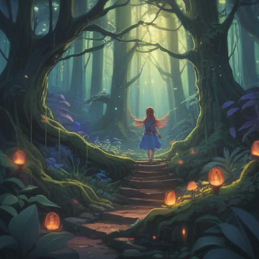 A captivating fantasy illustration, a glowing ring in a mystical forest, ethereal light surrounding it, deep connection to desire and spirituality, symbolic elements representing longing and ambition, enchanting nature, serene atmosphere, intricate details, 4k