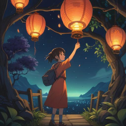 A serene illustration depicting the act of letting go, gentle hands releasing a lantern into the night sky, glowing lights symbolizing new connections and possibilities, soft ethereal atmosphere, dreamlike landscape, subtle expressions of hope and renewal, 4k