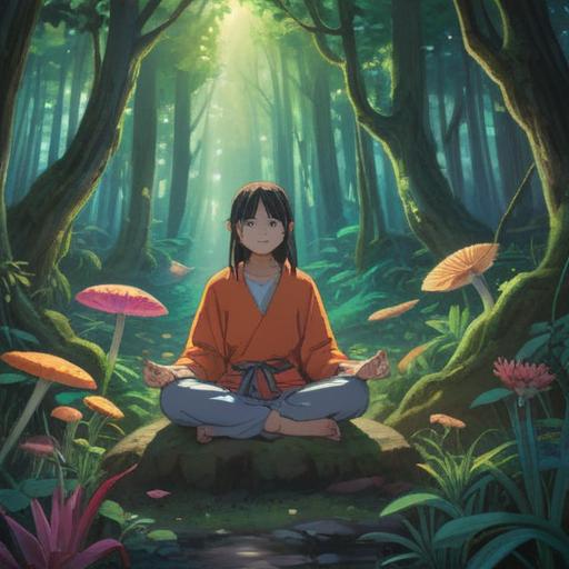 A serene and mystical scene depicting the positive spiritual signs brought by strong beliefs, ethereal light illuminating a lush forest, a figure meditating in a peaceful pose, surrounded by glowing symbols of faith and intuition, soft and inviting colors, harmonious atmosphere, nature’s tranquility blending with spiritual energy, 4k