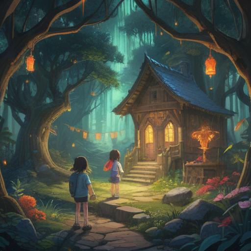 A mystical scene depicting spiritual signs for those blessed with the gift of children, ethereal light illuminating a serene environment, symbols of fertility and abundance intertwined with nature, gentle whispers of the universe represented by floating orbs, soft flowing water symbolizing life and growth, a guardian figure emanating warmth and protection, lush greenery surrounding a tranquil space, harmonious blend of colors representing hope and positivity, enchanting atmosphere that inspires peace and reflection, 4k