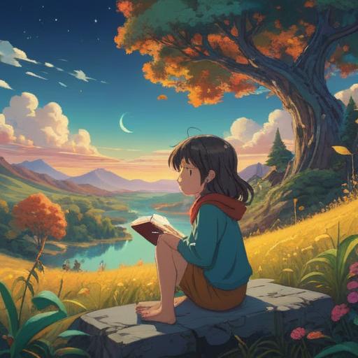 A spiritual representation of the struggle of longing for a child, soft light illuminating a serene landscape, a figure in contemplation surrounded by nature, symbols of hope such as blooming flowers and gentle animals, emotional depth reflected in the character's expression, harmonious colors, a sense of peace and introspection, mystical elements like glowing orbs and ethereal mist, 4k