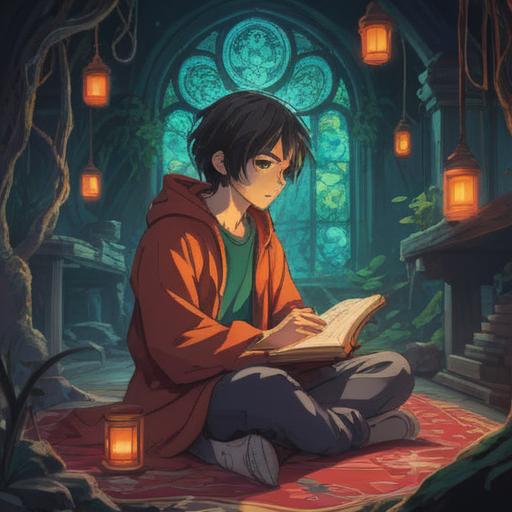 A serene and ethereal scene depicting a person in deep contemplation, surrounded by a soft glow, symbols of spiritual awakening in the background, such as feathers and light orbs, a sense of tranquility and connection to the universe, nature elements like trees and a gentle breeze, an aura of positivity and guidance, bright colors, uplifting atmosphere, 4k