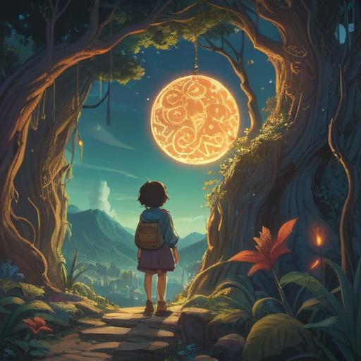 A serene illustration depicting a parent watching over a child, gentle light shining down, ethereal symbols in the background representing spiritual signs, a protective aura surrounding them, calm and peaceful atmosphere, vibrant nature elements, 4k