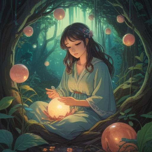 A serene and ethereal illustration capturing spiritual signs before and after childbirth, soft glowing orbs representing intuition, mother surrounded by nature, calming pastel colors, gentle light illuminating the scene, symbolic elements like feathers and flowers, a feeling of connection and protection, peaceful atmosphere, 4k