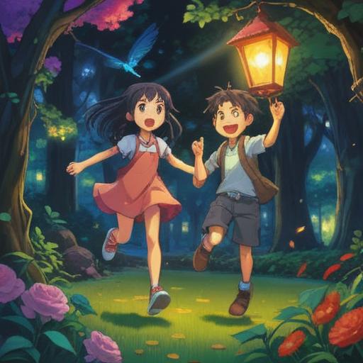 A heartwarming scene depicting children sharing joyful moments in a colorful park, laughter echoing in the air, playful interactions with each other, a sense of wonder as they engage in various activities, vibrant flowers surrounding them, sun shining down, creating a cheerful atmosphere, 4k
