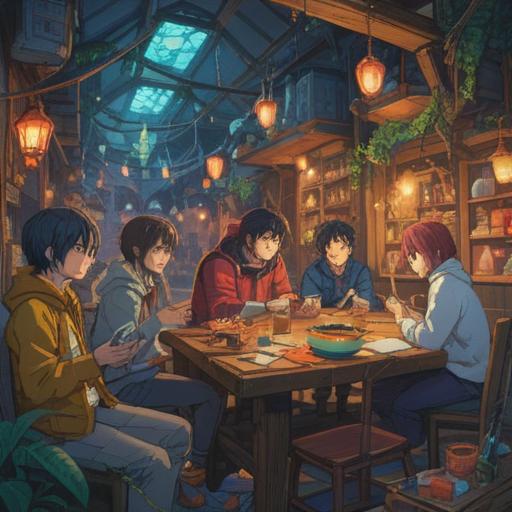 A conceptual artwork depicting a diverse group of individuals collaborating, emphasizing teamwork and problem-solving, various creative tools scattered around, bright light symbolizing hope, a mountain in the background representing challenges ahead, motivational quotes in the atmosphere, 4k