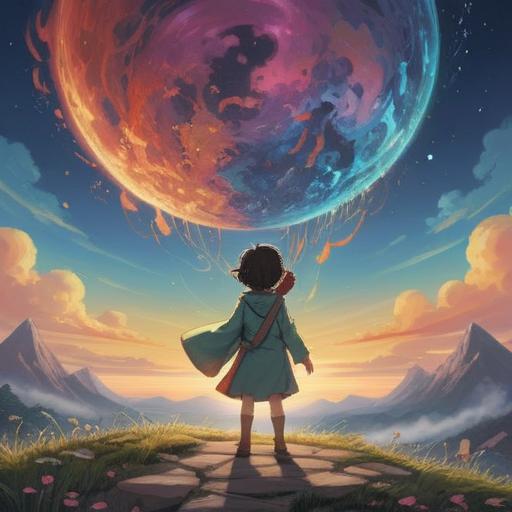 A spiritual scene depicting a child waving, ethereal light radiating around, gentle aura, connection between innocence and the divine, serene atmosphere, lush greenery in the background, soft-focus effect, uplifting energy, 4k