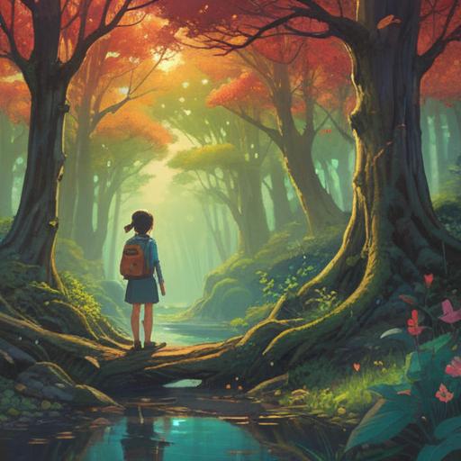 A serene and tranquil scene depicting a childless couple enjoying a peaceful moment in nature, ethereal light filtering through the trees, symbols of spiritual guidance around them, soft pastel colors, harmonious atmosphere, gentle expressions, hints of wisdom and connection, 4k