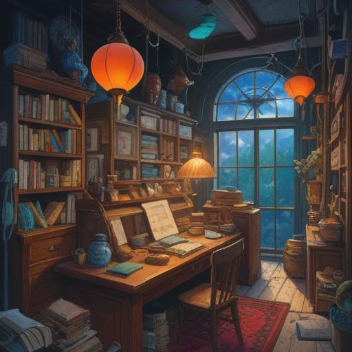 A serene and inspiring scene depicting items symbolizing preparation for the future, filled with hopeful energy, a journal with handwritten notes, a compass pointing towards a bright horizon, diverse tools representing personal growth, surrounded by nature, soft sunlight filtering through trees, inviting atmosphere, detailed textures, vibrant colors, 4k