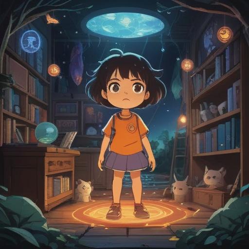 A contemplative scene of a child surrounded by a glowing aura, signs and symbols floating in the air, imagery of parental figures appearing in dreamlike forms, subtle connections illustrated by luminous threads, serene atmosphere evoking intuition and guidance, vibrant colors reflecting emotional depth, 4k