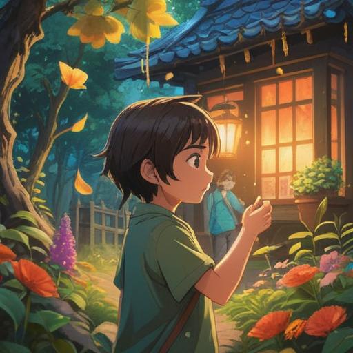 A heartwarming scene of a parent and child sharing a special moment, a lucky charm in the child's hand, soft sunlight filtering through trees, expressions of joy and love, warm colors, serene park setting, gentle breeze, emphasis on the bond and connection between them, 4k