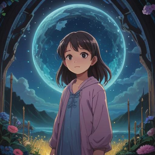 A child dreaming of death, spiritual signs to pay attention to, a serene night sky, ethereal light illuminating a child's face, gentle shadows, symbolic imagery representing life and death, dreamlike atmosphere, mysterious and introspective setting, vivid colors, 4k