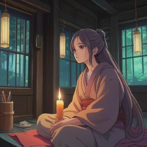 A serene and introspective scene depicting the spiritual meaning of shoulder pain in middle age, soft ethereal light, a person in a meditative pose, surrounded by gentle energy waves and vibrant colors, symbols of growth and healing, natural elements like trees and flowing water, a sense of self-discovery and transformation, tranquil atmosphere, 4k