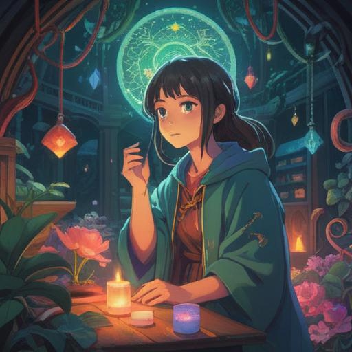 A serene, introspective scene depicting a person experiencing discomfort in their shoulder, surrounded by ethereal symbols of spirituality, soft light illuminating their expressions, gentle nature setting, hints of chakra energy flow, peaceful aura, reflective and calming atmosphere, 4k