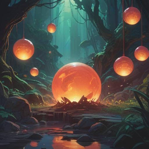 A serene and ethereal scene depicting the emotional turmoil of wanting revenge, soft glowing orbs representing thoughts of retribution, a tranquil natural setting with flowing water symbolizing the release of negative energy, gentle sunlight breaking through dark clouds, intricate details in the surrounding flora, a figure in meditation reflecting on their feelings, a sense of transformation towards forgiveness, 4k