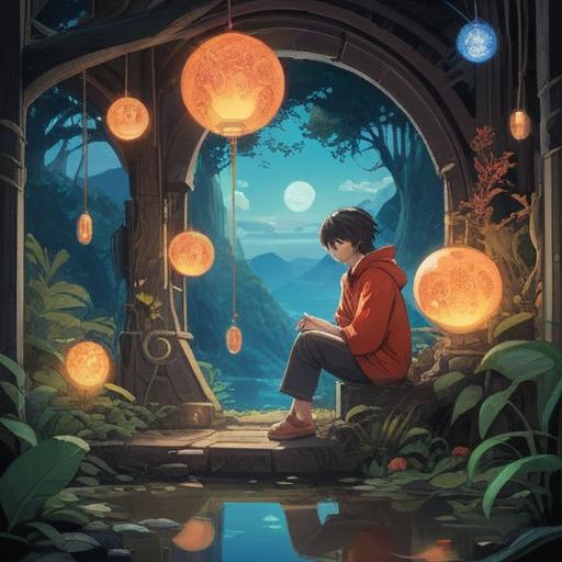 A serene and introspective scene depicting a person contemplating their career decisions, surrounded by symbols of transformation and spiritual growth, soft light illuminating the scene, ethereal elements like feathers and gentle waves of energy, tranquil colors, a sense of release and freedom, peaceful nature backdrop, 4k