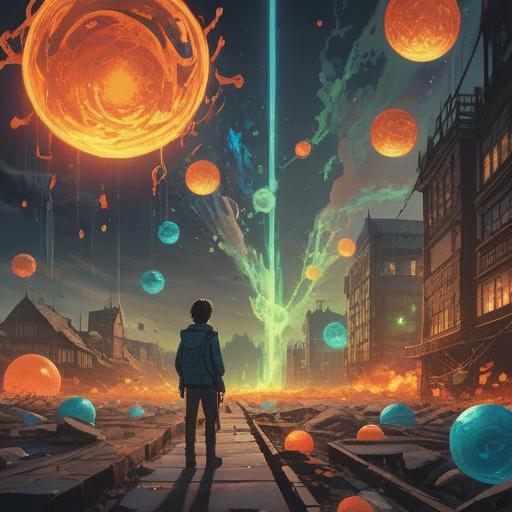 A serene scene depicting a person overwhelmed with work, surrounded by swirling energy orbs symbolizing spiritual signs, gentle light illuminating the workspace, a clock showing fast-moving hands to indicate time pressure, subtle reminders like feathers or soft glows in the air, calming colors to contrast with the chaos, 4k