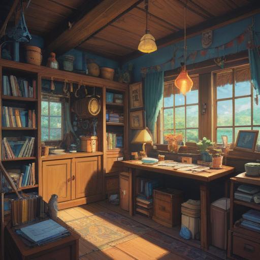 A serene landscape showing a collection of objects arranged neatly, representing organization and harmony, various colors blending together, soft natural light, a sense of balance and completion, intricate detail in each object, 4k