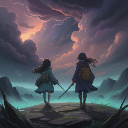 A spiritual illustration depicting ominous signs during times of anxiety, dark and stormy skies, shadowy figures lurking in the background, ethereal light illuminating a path, a person in contemplation, symbols of caution like broken mirrors and black feathers scattered around, a moody atmosphere, deep colors and contrasts, intricate details, 4k