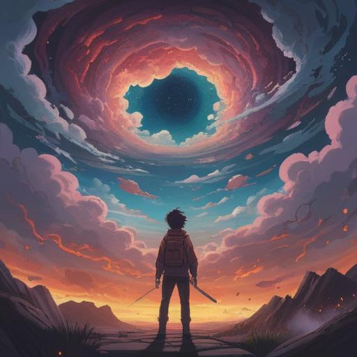 A mystical illustration of a person surrounded by swirling clouds of frustration and anxiety, symbolic representations of challenges and obstacles in a work environment, ethereal light illuminating the chaos, a serene aura suggesting growth and learning, intricate details in facial expressions reflecting determination and resilience, 4k