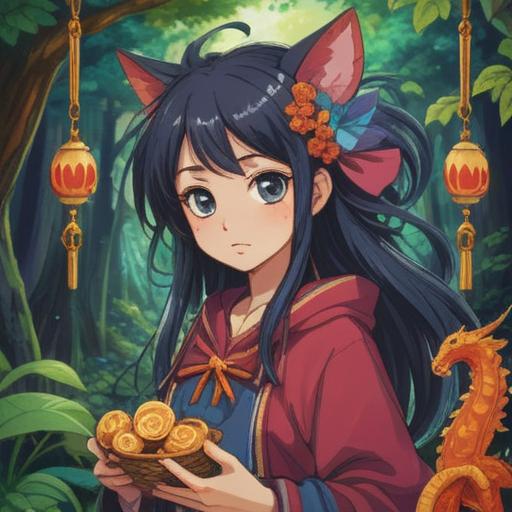 A whimsical illustration of a lucky charm, vibrant colors, diverse designs featuring symbols of luck, charming and playful atmosphere, various charm styles, enchanting environment, sparkling effects, cozy workplace setting, 4k