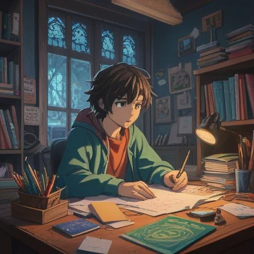 A contemplative scene depicting the contrast between workplace stress and spiritual peace, a person sitting at a cluttered desk with papers and a computer, surrounded by swirling chaotic energy, a serene glowing light emanating from within, symbolizing inner calm and spirituality, vibrant colors signifying stress and soothing hues representing tranquility, 4k