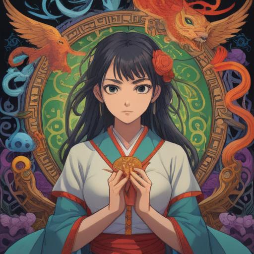 A dynamic illustration depicting three intertwined symbols of luck, vibrant colors, harmonious balance, elements representing fortune and prosperity, a sense of movement and unity, visually engaging composition, motivational atmosphere, 4k