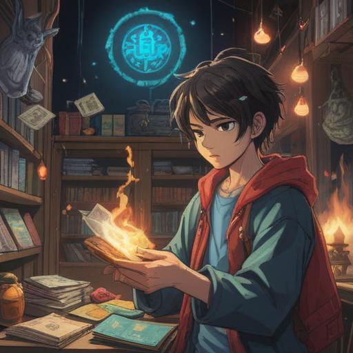 A serene illustration depicting a person dropping their wallet, surrounded by ethereal symbols representing spirituality, a glowing aura emanating from the wallet, soft light illuminating the scene, trees and nature in the background symbolizing growth and change, reflective water nearby reflecting the moment, calm and introspective atmosphere, 4k