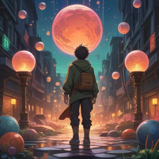 A serene and mystical scene depicting a person standing at a crossroads, surrounded by ethereal lights and symbols of abundance, soft glowing orbs floating in the air, a gentle breeze rustling leaves, a distant silhouette of a wallet appearing among nature, warm and inviting colors, a sense of tranquility and positivity, 4k