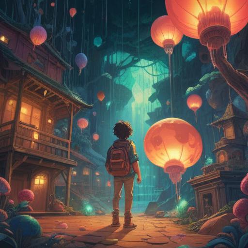 A surreal dreamscape illustration, a character searching for a lost wallet amidst floating objects, ethereal colors, gentle light illuminating the scene, symbols of worry and anxiety represented visually, serene background with calming elements, dream-like atmosphere, introspective mood, visual metaphors of personal reset and rejuvenation, 4k