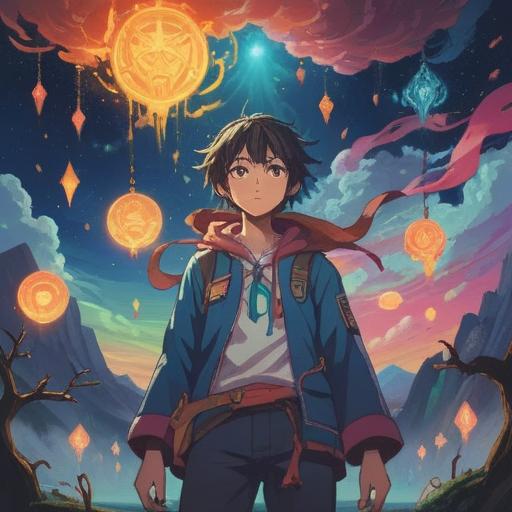 A captivating illustration of a person surrounded by an aura of positive energy, mystical symbols floating in the air, a serene landscape with soft clouds and radiant light, showcasing confidence and attraction, a blend of nature and spirituality, introspective and uplifting atmosphere, vibrant colors, intricate details, 4k