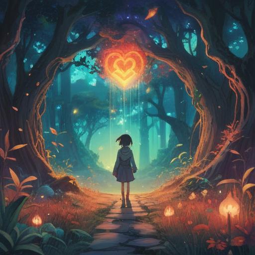 A serene scene depicting spiritual growth, a luminous aura surrounding a confident individual, symbols of love and attraction in the background, harmonious nature elements, vibrant colors, uplifting energy, peaceful expression, ethereal light, 4k