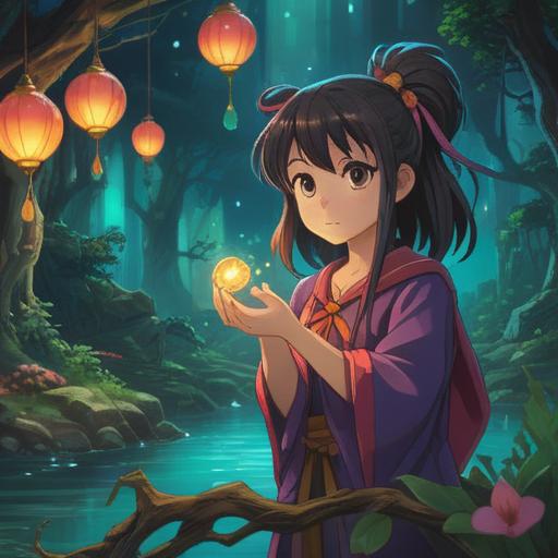 A serene spiritual scene featuring a lucky charm designed to alleviate left arm pain, glowing gemstones radiating soothing energy, a gentle aura surrounding the charm, calming nature backdrop with soft green hues, delicate light filtering through trees, peaceful ambiance, mystical elements like floating orbs of light, intricate details on the charm, harmonious balance, 4k