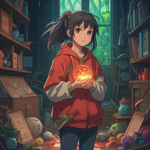 A soothing illustration of a person with a pained expression, gently holding their left arm, surrounded by various lucky items like a four-leaf clover, a lucky coin, a vibrant crystal, and a rabbit's foot, soft lighting, serene atmosphere, comforting details, warm colors, emphasizing hope and healing, 4k