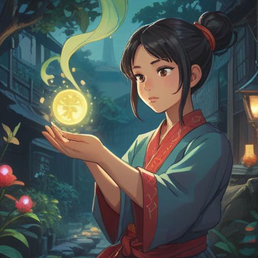 A serene spiritual scene depicting positive energy, a person gently scratching their left eyebrow, ethereal light surrounding them, symbols of good fortune in the background, tranquil expression, harmonious colors, nature elements harmonizing with spiritual themes, calming atmosphere, 4k