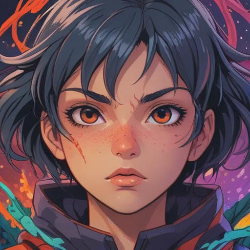 A mystical illustration depicting a person with a pimple above their left eyebrow, symbolizing personal growth and challenges, surrounded by vibrant energy, ethereal aura, contemplative expression, soft light illuminating the facial features, nature elements in the background representing healing, spiritual journey, introspective mood, 4k