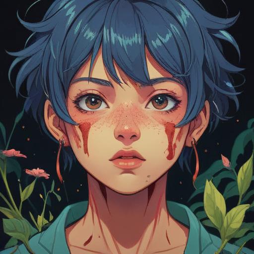 Spiritual significance of a pimple on the left neck, symbolic representation of personal growth, introspective journey, emotional blockages, vibrant energy flow, soothing nature elements, mystical aura, healing and self-discovery, 4k