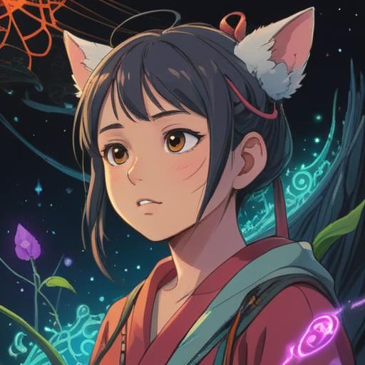 A serene illustration depicting a person gently scratching their left ear, surrounded by ethereal symbols and spiritual motifs, soft glowing light, tranquility, connection to the universe, exploration of inner thoughts, calming color palette, emotional expression, 4k