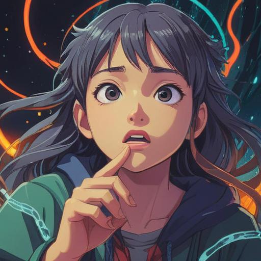 A mystical scene depicting a person touching their left ear, symbolizing tinnitus, surrounded by ethereal lights and swirling energies, a bridge forming towards a radiant figure representing the twin flame, elements of luck such as four-leaf clovers and shooting stars, serene atmosphere, vibrant colors, enchanting details, dreamlike quality, 4k